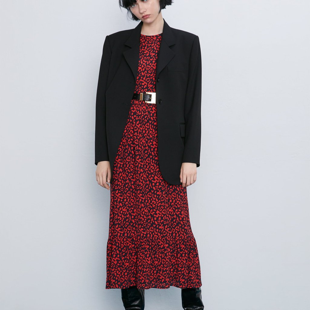 Zara Print Dress85662522183252AnimalMidi